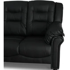 Hörnsoffa svart konstläder 5-sits - Peking + Fläckborttagare för möbler