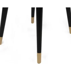 Hugo matstolsset - Svart/guld