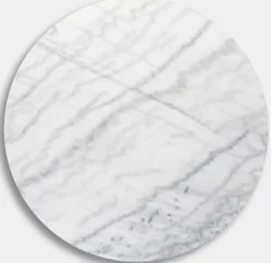 Ibiza vit rund marmorskiva Ø106 cm