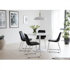 Ibiza vitt runt matbord ø110 cm