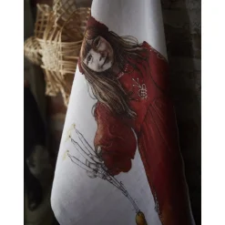 Idun kökshandduk 50 x 70 cm - Röd