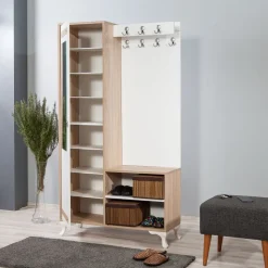 Inci 200 hallmöbel i ljus ek