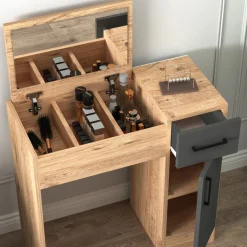 Inci sminkbord 77 x 37,3 cm - Furu/antracit