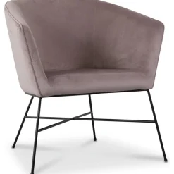 Isabelle fåtölj i rosa sammet