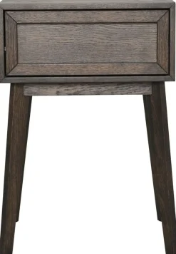 Isak sängbord - Brun ekfaner