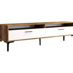 Istanbul TV-bänk Valnöt/vit