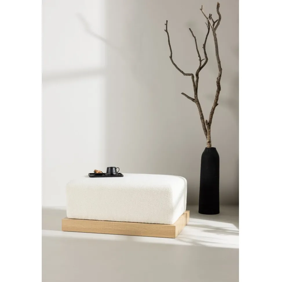 Ivy sittpuff - Vit boucle