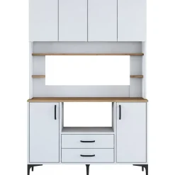 Jeriko köksskåp 168 - Vit/valnöt