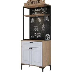 Jeriko skåp 157 - Valnöt/vit