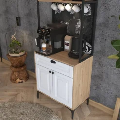 Jeriko skåp 157 - Valnöt/vit