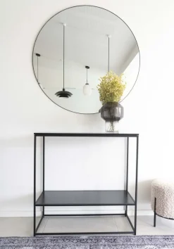 Jersey Spegel - Svart - Ø100 + Glas och Kristallrengöring