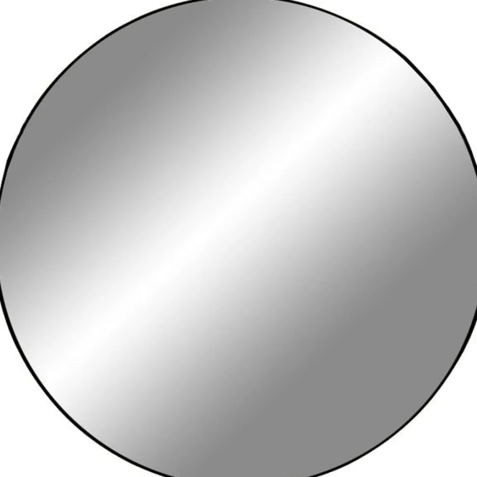 Jersey Spegel - Svart - Ø40 + Karta med möbeltassar på köpet!