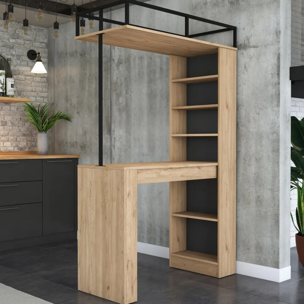 Jesper köksbord - Valnöt/svart