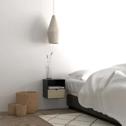 Joliet sängbord - Svart/bambu