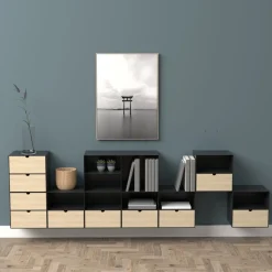 Joliet sängbord - Svart/bambu