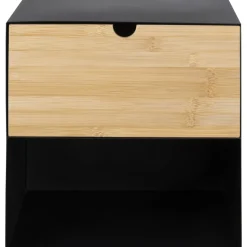 Joliet sängbord - Svart/bambu