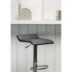 Jonna barstol - Svart/silver