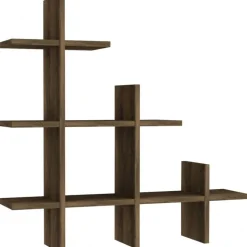 Juke vägghylla i valnöt