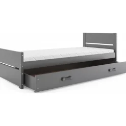 Juniorsäng Bartek med förvaringslåda 90 cm - Grafitgrå