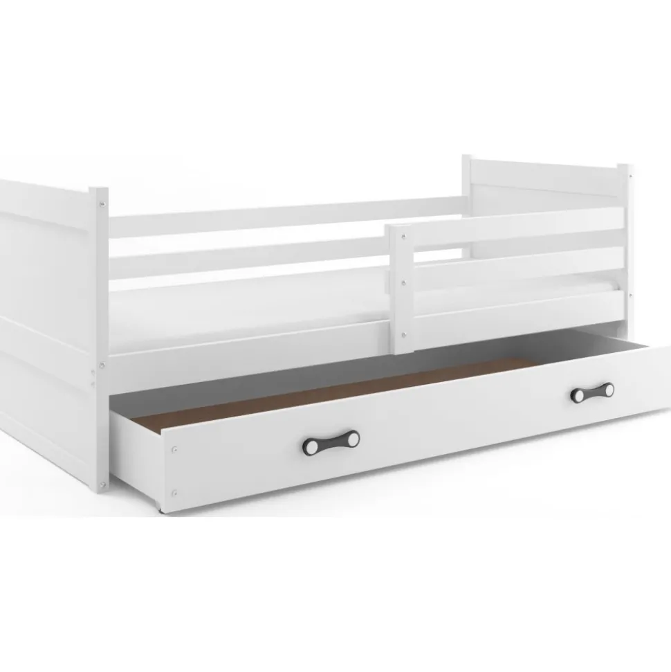 Juniorsäng Århus med förvaringslåda 80 cm - Vit