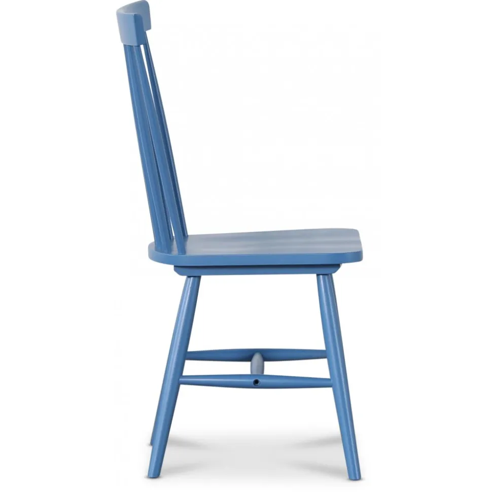 Karl blå pinnstol färgkod RAL5007 + Möbeltassar