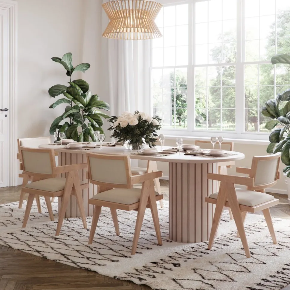 Karmstol i vitoljad ek Sara + Textilrengöring för möbler