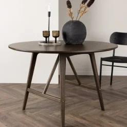 Kaseindon matbord Ø100 cm - Mörkbrun