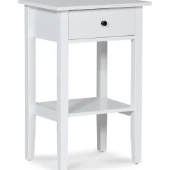 Kate sängbord med låda - Vit + Fläckborttagare för möbler