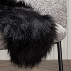 Katy fäll 60 x 90 cm - Svart fuskpäls