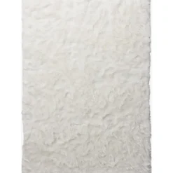 Katy fäll 230 x 160 cm - Vit fuskpäls