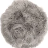 Katy stolsdyna 34 x 34 cm - Grå fuskpäls
