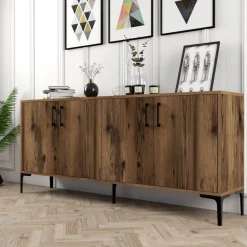 Kiev skänk 180 cm - Valnöt + Textilrengöring för möbler