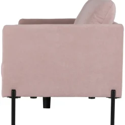 Kingsley 2,5-sits soffa i rosa sammet + Textilrengöring för möbler