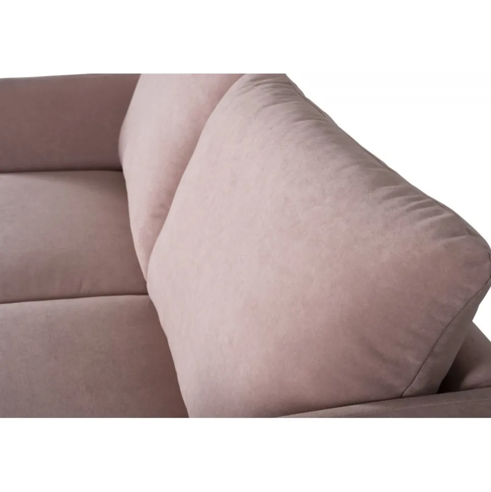 Kingsley 2,5-sits soffa i rosa sammet + Textilrengöring för möbler