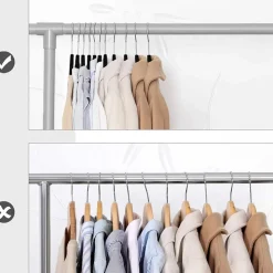 Klädgalge, sammet, 45 cm, 50-pack - Svart