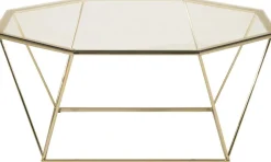 Källtorpet soffbord Ø100 cm - Mässing/glas