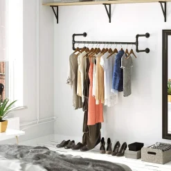 Kommendör klädstång, 2-pack - Svart