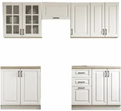 Komplett kök i 7 delar - Vit / Ek - Elisabeth