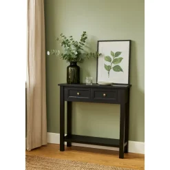 Konsolbord Bristol svart - 80 cm + Möbeltassar