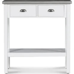 Konsolbord vitt med cement topp - Hugo