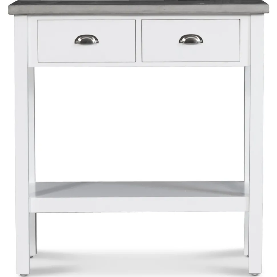 Konsolbord vitt med cement topp - Hugo