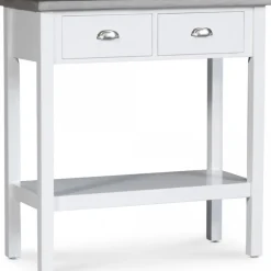 Konsolbord vitt med cement topp - Hugo