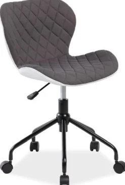 Krystal kontorsstol - Vit/grå