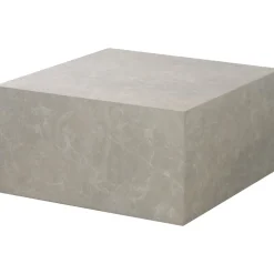 Kuben soffbord beige marmorfolie 80 x 80 x 40 cm + Textilrengöring för möbler