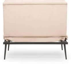 Kulperöd fåtölj med bäddfunktion - Beige