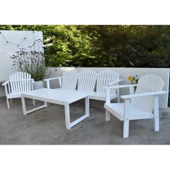 Kungshamn utemöbelgrupp - Vit + Fläckborttagare för möbler