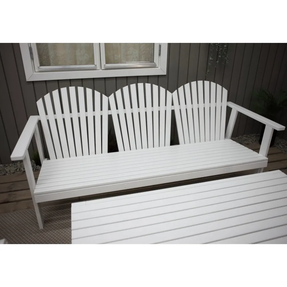 Kungshamn utemöbelgrupp - Vit + Fläckborttagare för möbler