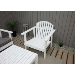 Kungshamn utemöbelgrupp - Vit + Fläckborttagare för möbler