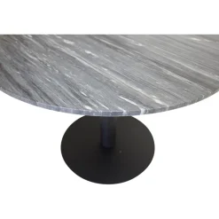 Kvarnbacken matbord 106 cm - Mörk marmor/svart