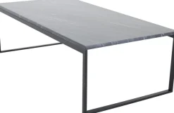 Kvarnbacken soffbord 120 x 60 cm - Svart/grå marmor